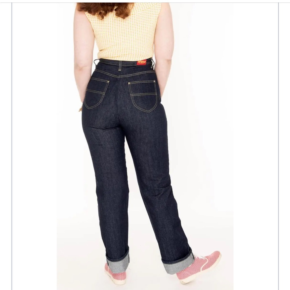 Freddie of pinewoods 1950s style jeans Jeannies. EUC 28 waist